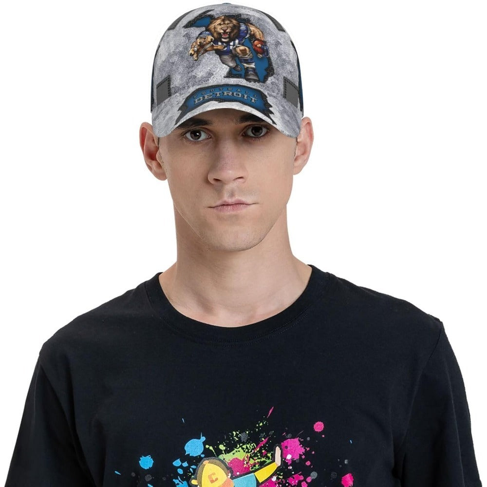 Men's Baseball Cap, 1 Detroit Baseball Cap 3D Printed Patchwork Adjustable Snapback Baseball Cap Unisex Fan Gift