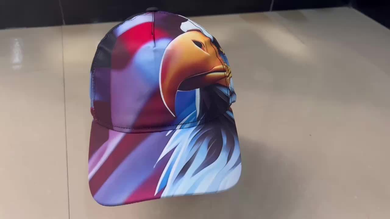 Ideal Valentine's Day Gift - 1pc Baseball Cap - Eagle Head & American Flag Design - 100% Polyester - Breathable & Lightweight - Adjustable Sports Cap for Outdoor Activities, Skateboarding, Cycling - Machine Washable