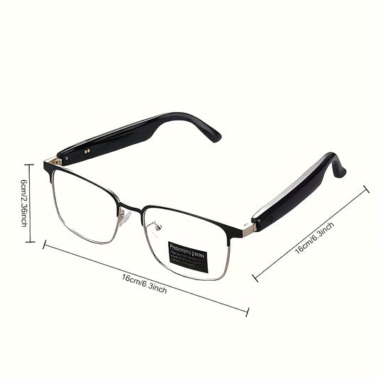 New 2024 Smart Glasses with Automatic Color Changing Lenses, 3-second Automatic Dimming, Suitable for Office, Outdoor, Sports Driving, Unisex Smart Glasses, Music Playback, Hands-free Calling, Transparent Frame, Hardware Anti