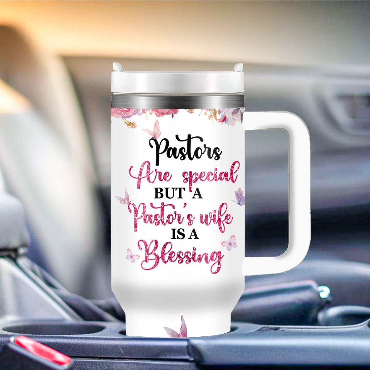 Hristian Gifts for Women Tumbler 40oz with Handle & Straw - Faith Gifts Christian Tumblers Bible Gifts - Encouragement Inspirational Gifts for Women - Religious Birthday, Gifts for Friends, Valentine's Day Gift, Water Bottle