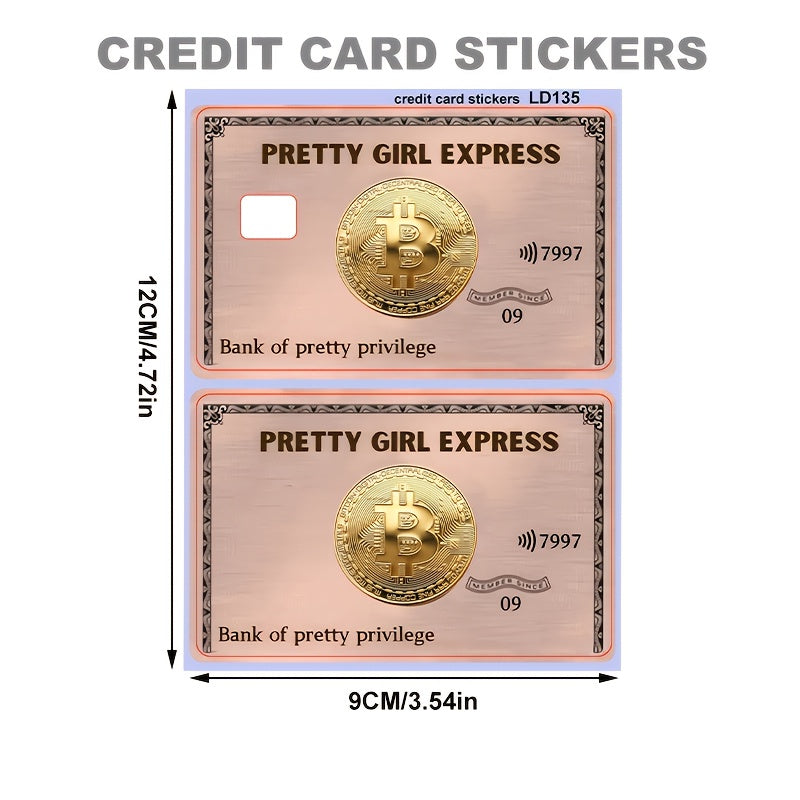 3/6pcs Fun Card Sleeves - Durable PVC Privacy Stickers, Suitable for Credit Cards, Bank Cards, and Transit Passes – Scratch-Resistant Street Style Fashion Accessories, Card Protection, Id Card Cover, Street Fashion Accessor