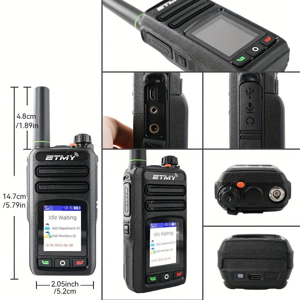 Nationwide LTE Walkie-Talkie - Two-Way Radio - Unlimited Range POC Two Way Radios Set, Field Operations, Emergency Communication, Handheld Device, Compact Design, Highquality Build, Reliable Performance, Communication Device,