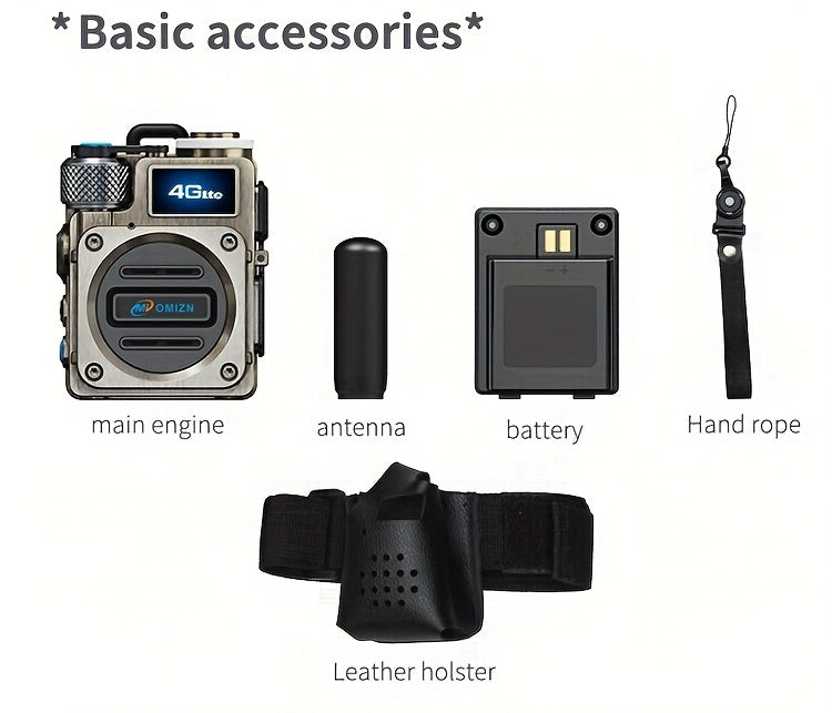 Omi Smart M6 Card Slot Global Intercom, Unlimited Distance 5000km Call Range, Metal Body, Shockproof and Drop-Resistant, HD Blue Screen, 5-Day Long Standby, 8K Intelligent Noise-Cancelling Speaker, Mini Design, Offroad Commun