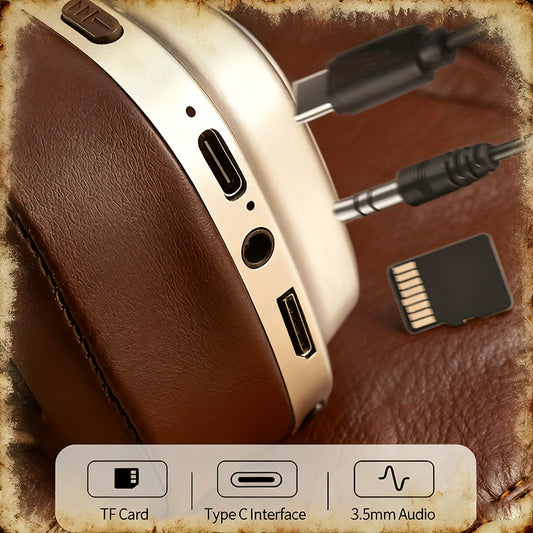 Retro Over-Ear Wireless Headphones, Classic Style, 26th New Model Earbuds, High Quality & Sound Clarity for an Enhanced Listening Experience. Comfortable Touch and Timeless Design Make These AirPods Even More Appealing with H