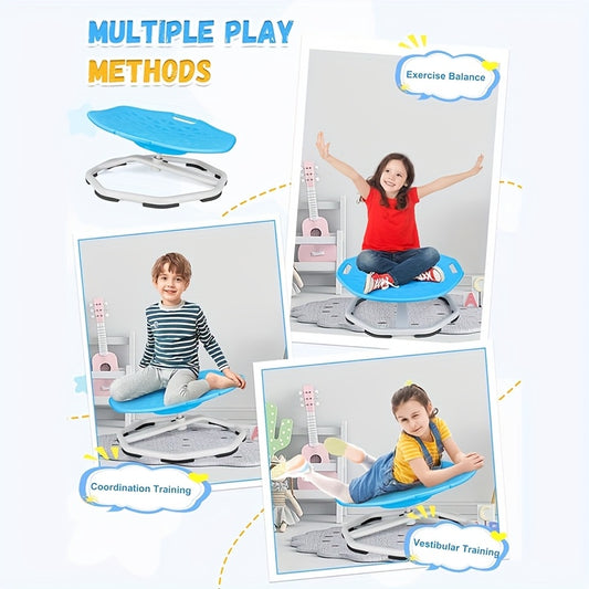 Upgraded Sensory Swivel Chair Suitable for Autistic Kids - 360° Spinning Seat with Handles, Heavy-Duty Rotating Chair for Balance, Coordination & Motor Skills Development, for balance and Coordination Training