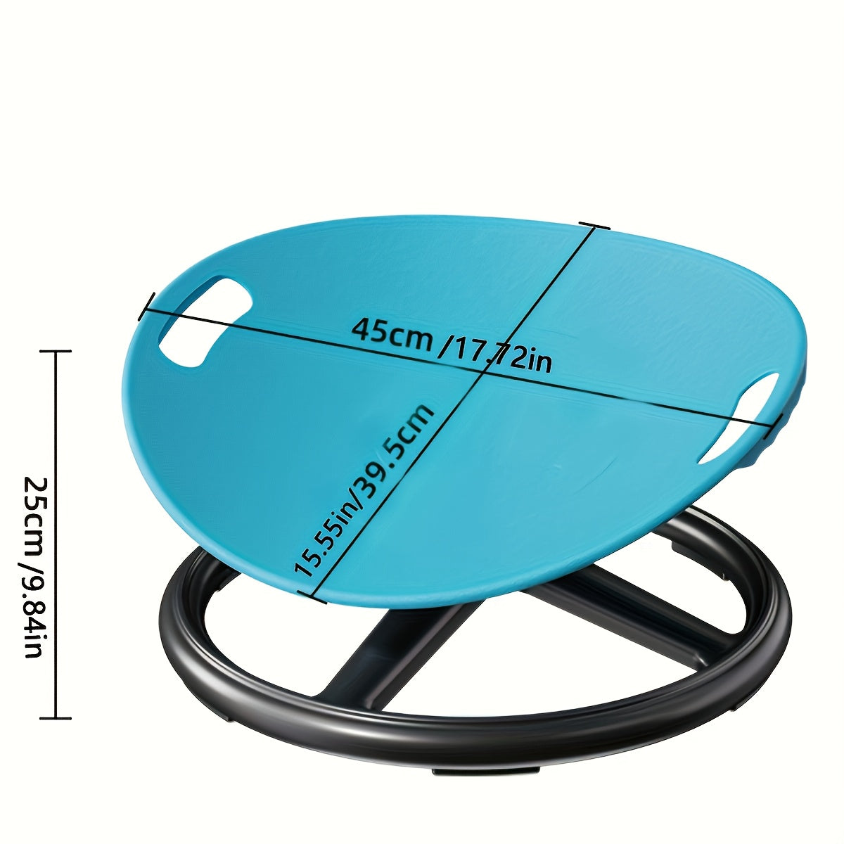 2 Sizes, 1 Durable Plastic Rotating Sensory Chair - Blue Oval Eggshell Design, Training and Rehabilitation Equipment, Suitable for Training Centers, Home Use, Balance and Focus Enhancement, Exercise Chair, Christmas Gift, Bir
