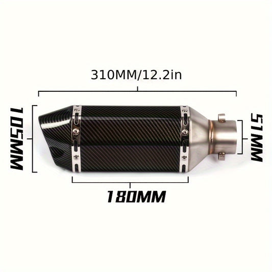 Universal 51mm motorcycle exhaust Pipe for Z900 GSXR1000 SV650 R6 R3 ZX6R ZX10 K7 MT07 Z400 NINJA400 MT09 Z250 Z650 NINJA 650