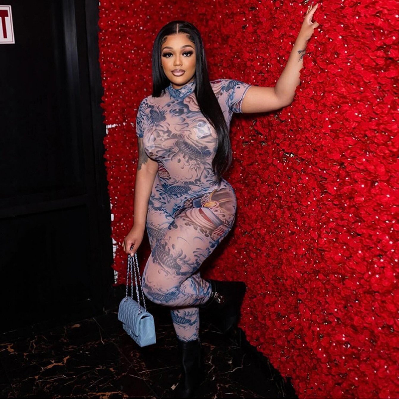 2025 Summer New Women'S Backless Fashion Printed Transparent Mesh Jumpsuit | European and American Style, Sexy, Crew Neck, Suitable for All Seasons.