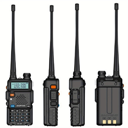 Set of 8 Baofeng UV-5R 5W Radios, Long-Distance Walkie-Talkies Equipped with a Flashlight, Featuring a Two-Way Handheld Design with an Ultra-Long Standby Time of 48-72 Hours, Ideal for Survival Gear During Hunting And Camping