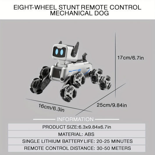 8-round Intelligent Stunt Robot Dog/3 Battery/Remote Control