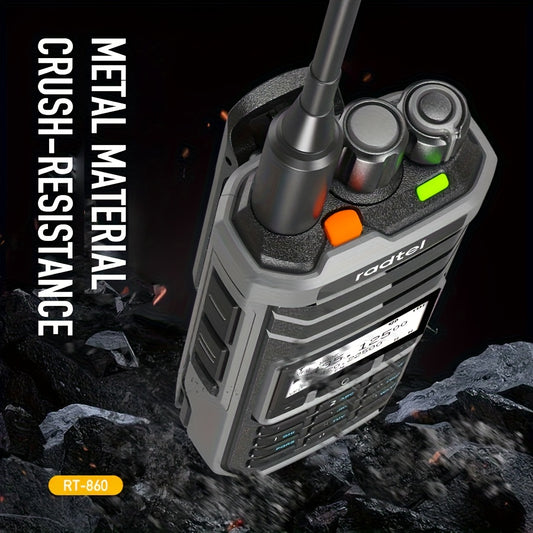 Radtel RT-860 CB Ham Radio Transceiver - 1024-Channels (Including NOAA Weather Alerts), Dual Band Scanner, HF/VHF/UHF Two-Way Radio with Type-C Fast Charging, Programmable Settings, Aviation AM Receiver - for Amateur Radio, T