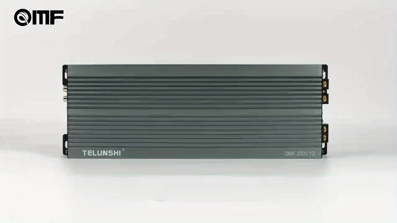 Bemines 2000.1 - High Power Car Amplifier - RMS 2000W Class D - Single-Channel Compact Audio Amp with HIFI Sound, Full Aluminum Alloy Chassis & Heat Sink Cooling - Suitable for Car Audio Upgrade