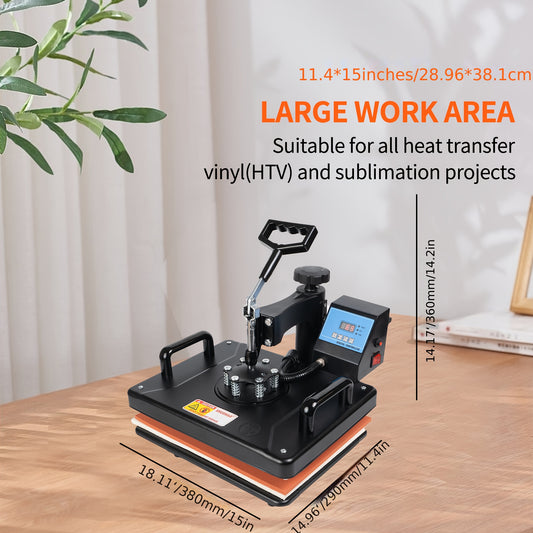 15in 1 Heat Press Machine, Sublimation Heat Press/Heat Transfer Machine