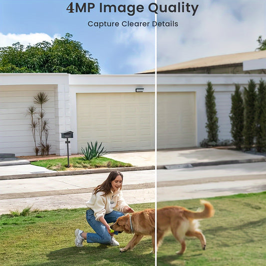 Noonkey 2K Solar Rechargeable Wireless Security Camera Outdoor, Battery Powered Wifi Security Camera with Spotlight & Siren Alarm, AI Detection for Home Security, Color Night Vision, 2-Way Speaker, Cloud/Sd Card Storage, Work