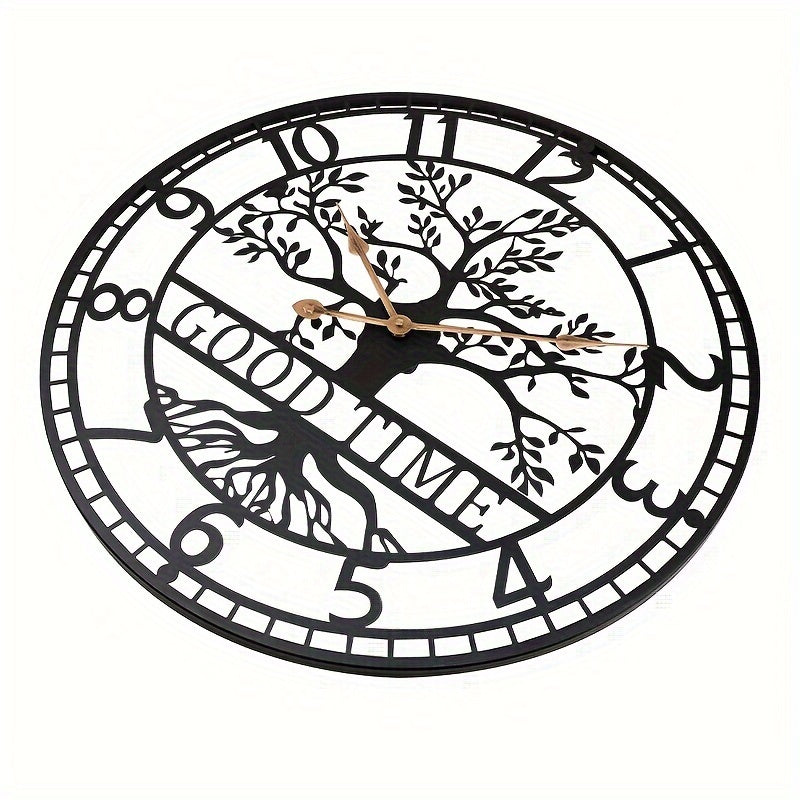 TOHOOYO Large Silent Non-Ticking Wall Clock - Modern Minimalist Large Face, Quartz Movement, Battery-Powered (AA Not Included) - for Living Room, Kitchen, Office, Bedroom - Elegant Home Decor Timepiece, Office Timepiece, Vint