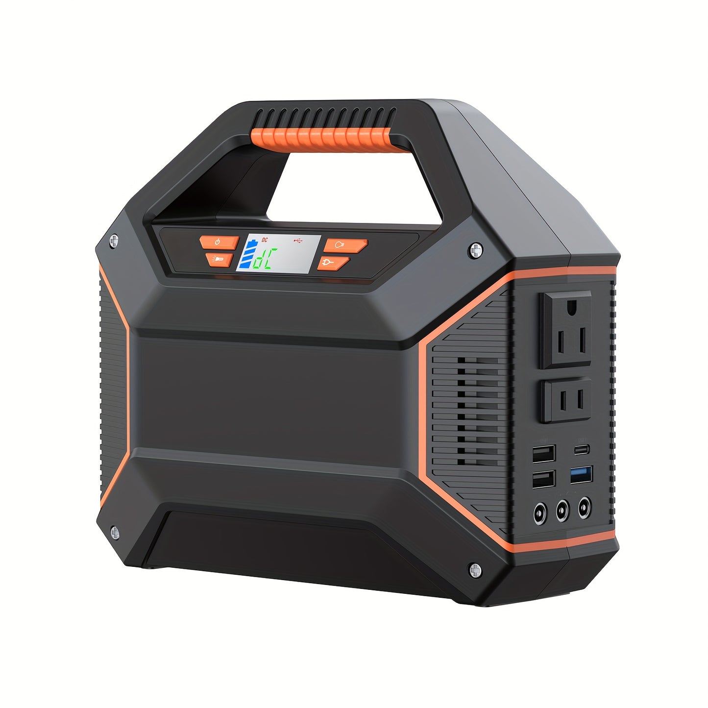 155Wh Portable Power Station with 30W Solar Panel, Lithium Battery Solar Generator with AC Outlet (2x110V), USB 3.0 QC Fast Charging, Digital Display & Overload Protection - Solar-Powered Portable Charger for Camping, Travel,
