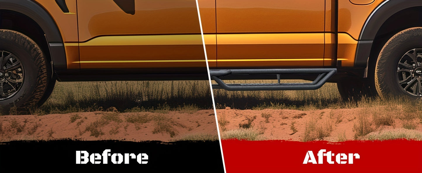 Armor Running Boards For Toyota 4Runner 2010-2024 - Side Step Rails Nerf Bars Drop Down 6" Black Running Boards - For SUV Enthusiasts - Enhance Vehicle Style & Provide Easy Access