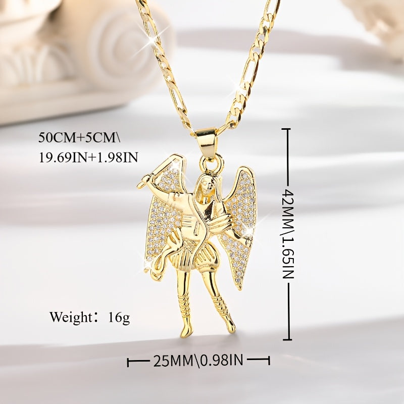 Medal Necklace with Archangel Michael Charm - Religious Medal Jewelry for &, Year-Round Wear for Parties, Mardi Gras, Graduation & 's Day Gifts - Iconic Award, for Teenager