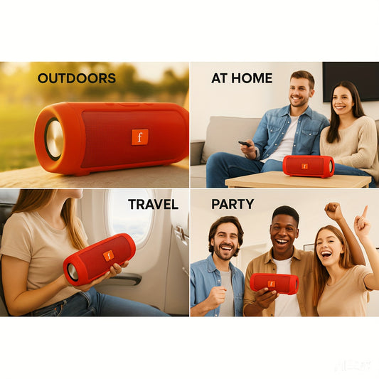 Link GearHive Outdoor Wireless Speaker - Dual-Channel Subwoofer System with Deep Bass, Long-Lasting Battery Life, and Durable Black Finish for Outdoor Parties and Events, USB Rechargeable, 5W Output, Outdoor Audio System, Mod