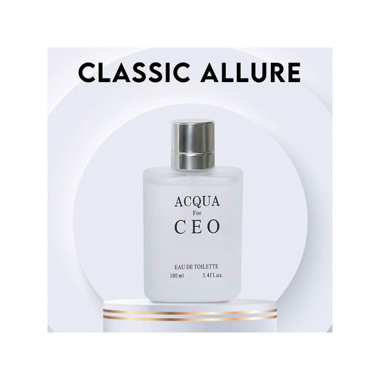 ACQUA BLACK CEO, Eau De Parfum Spray Perfume, Fragrance For Men- Daywear, Casual Daily - 3.4 Oz Bottle- Ideal EDP Beauty Gift For Birthday, Anniversary
