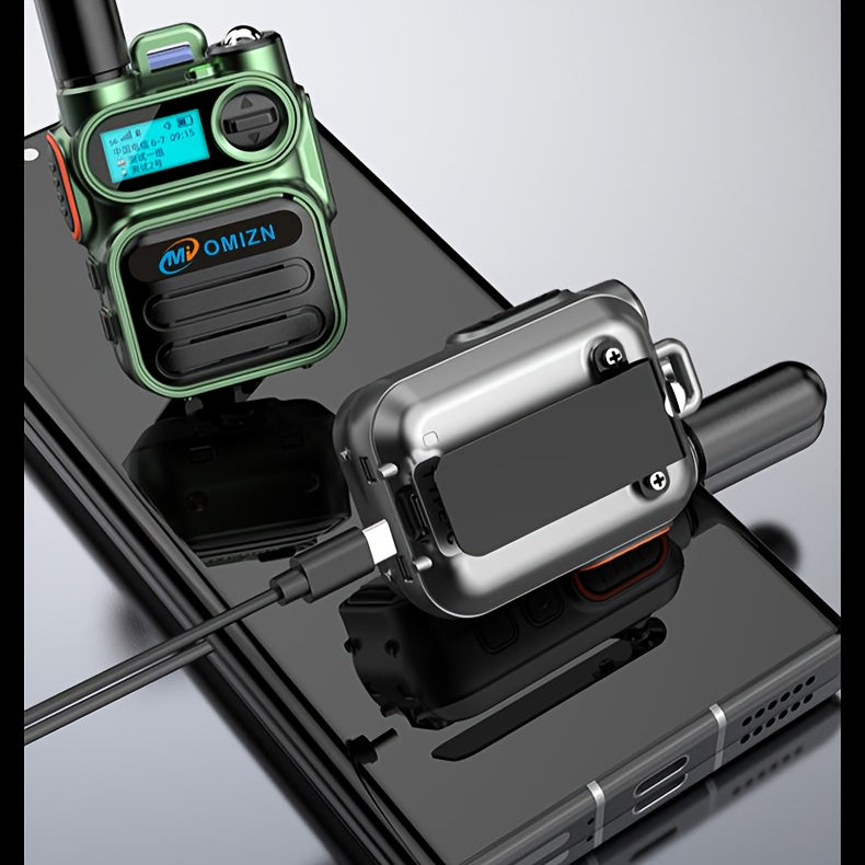 Omie M5 Global 5G Walkie-talkie, Unlimited Distance Range, Shock-proof, Fall-proof, Dust-proof, Two-way Walkie-talkie, Dual Card Slot, Flashlight, Type C Charging 110-200 Hours Standby