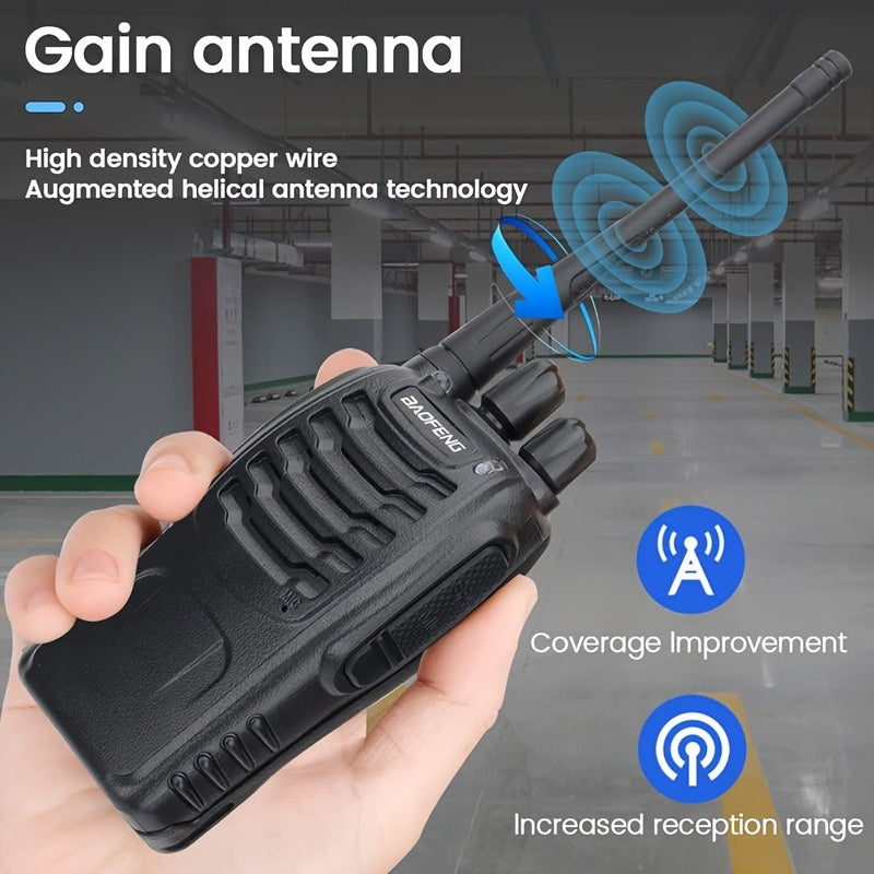 6pcs Walkie Talkie, Professional Two-Way Radios, Long Range UHF Communicator for Adults, Rechargeable Battery, Handheld 6pcs Walkie Talkie Set with Earpiece, Family Restaurant