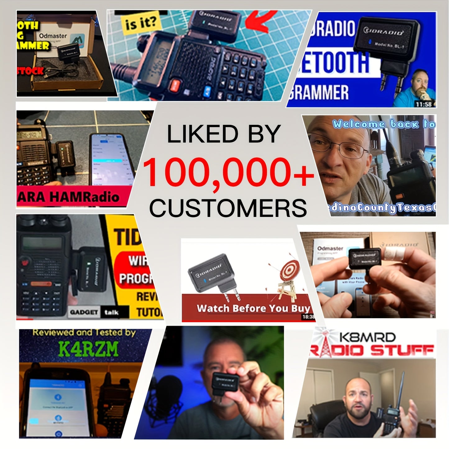 TIDRADIO Ham Radio Wireless Programmer Adapter APP and PC Program Multiple Models No Driver Issues Instead of Program Cable