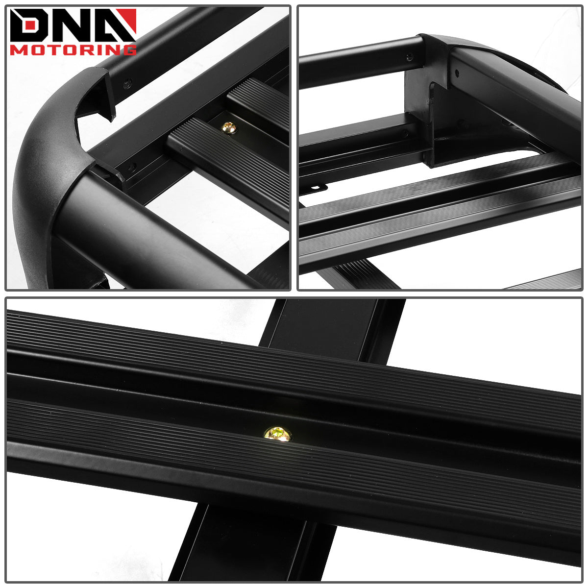 DNA MOTORING Cargo Roof Rack Cross Bar Carrier Basket, with Adjustable Clamps
