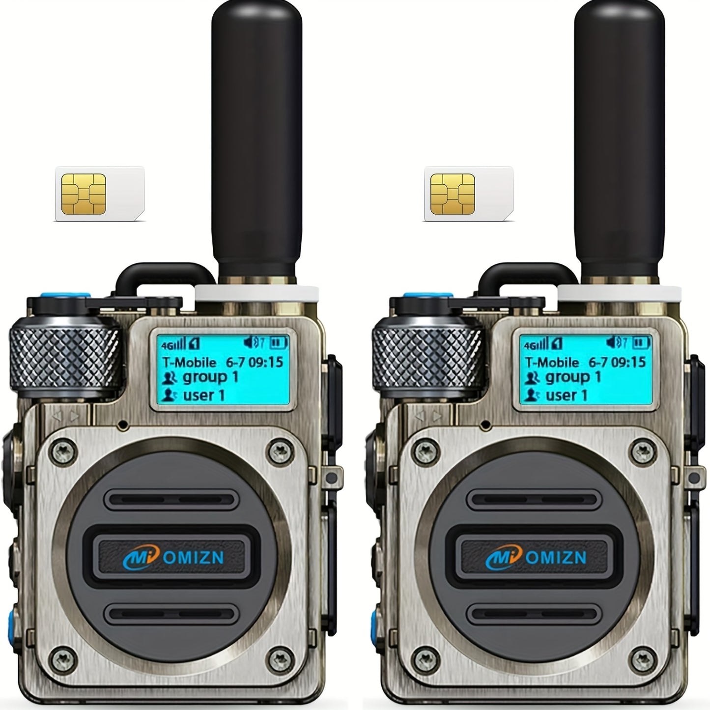 Global Long Distance Walkie Talkie Portable Two-Way Radio with Large Capacity Battery, Anti-Magnetic Noise Reduction Speaker, 2G/3G/4G/5G Dual Band Radio, No Monthly Fee