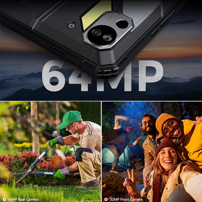 FOSSiBOT DT2 10.4-inch Android Tablet with 4G LTE/WiFi 6, 22000mAh, 2K Display, Quad-Speaker, Compatible for Face/Fingerprint Unlock, Camping Light, Rugged Tablet for Outdoor, Streaming, Gaming (ROM/RAM upgraded from initial)
