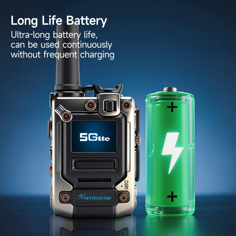 5G/4G 5000 Miles Nationwide Walkie Talkie Long Range K300s POC Two Way Radio SIM Card No Monthly Fee Long Standby Battery Rechargeable Handheld for Outdoor Activities Hiking Camping Hunting Truckers Consruction Business Use,