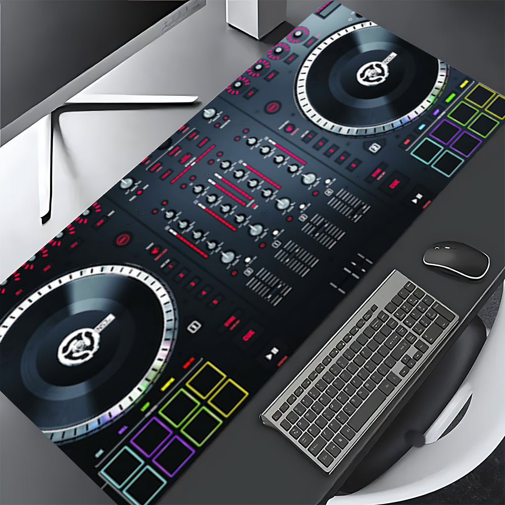 1pc Dj Controller Style Mouse Pad Mouse Pad & Ultra Smooth Keyboard Pad - Non-Slip Rubber Base, Stitched Edges Design, Suitable for Office, Home Computer Accessories, Durable Stitched Edges, Smooth Surface
