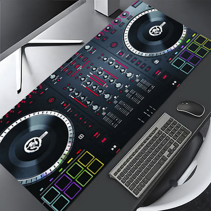 1pc Dj Controller Style Mouse Pad Mouse Pad & Ultra Smooth Keyboard Pad - Non-Slip Rubber Base, Stitched Edges Design, Suitable for Office, Home Computer Accessories, Durable Stitched Edges, Smooth Surface