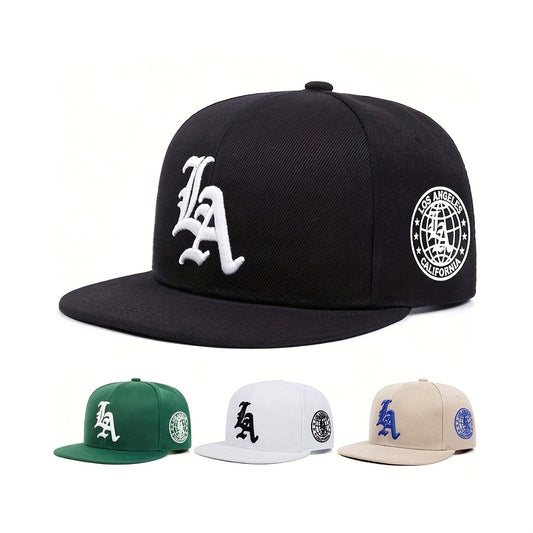 1pc Unisex Adjustable Snapback Vintage Logo Baseball Cap - Lightweight Breathable Black/White/ Grey with Lettering & Angels Emblem, Stretch Fit for Outdoor Sports, Casual Wear, -Themed Apparel (No Needle-Prick Embroidery