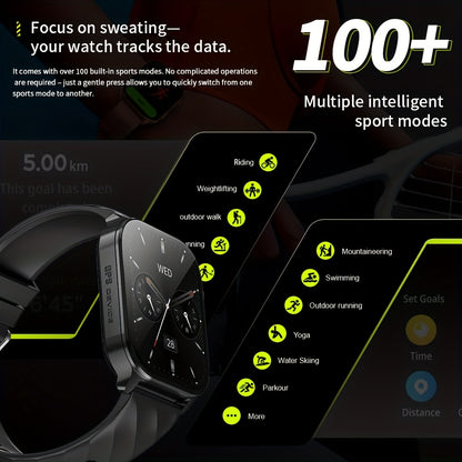 High-Performance GPS Smartwatch with Precise Route Tracking, 1ATM Waterproof, 2.01-Inch Full Touchscreen, HD Calls, Message Sync, Sleep Monitoring, Music Playback, Remote Camera Control, Voice Assistant, 100+ Sports Modes –