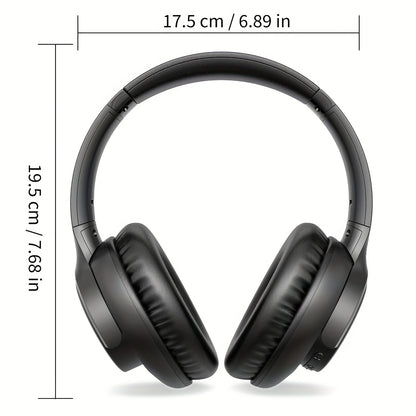 Wireless Noise Cancelling Headphones, Wireless Earbuds With Deep Bass, HiFi Stereo Sound Low Latency, Lightweight Foldable Headphones With Built-in Microphone, For Work Laptops, Mobile Phones, On-head Gaming Headphones, Compa