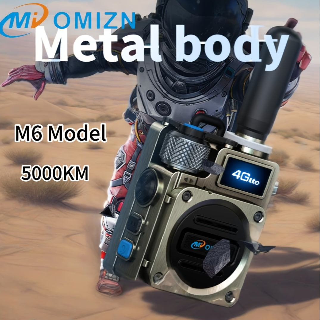 OMI-M6 Pro 5000KM Worldwide Walkie Talkies with GPS Tracking, 72H Battery Noise Cancelling, Ideal for Truckers Marine Construction Crews