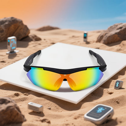 Wireless AI Smart Glasses with Polarized/Blue Light Filter & Built-in Mic/Speaker - Hands-Free Calling, 100+ Language Translation, Wireless Smart Glasses for Men & Women, Lightweight Comfort Fit, Music Playback, Ideal Gift fo