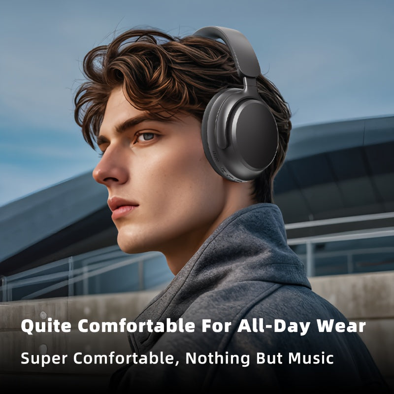 [Over-Ear Wireless Headphones] Over-Ear Wireless Headphones with 40H Playtime, Foldable Design & Built-In Mic - Wireless, USB-C Charging, Comfortable Padded Ear Cups, Lightweight Durable Build, Compatible with PC/Tablet for T
