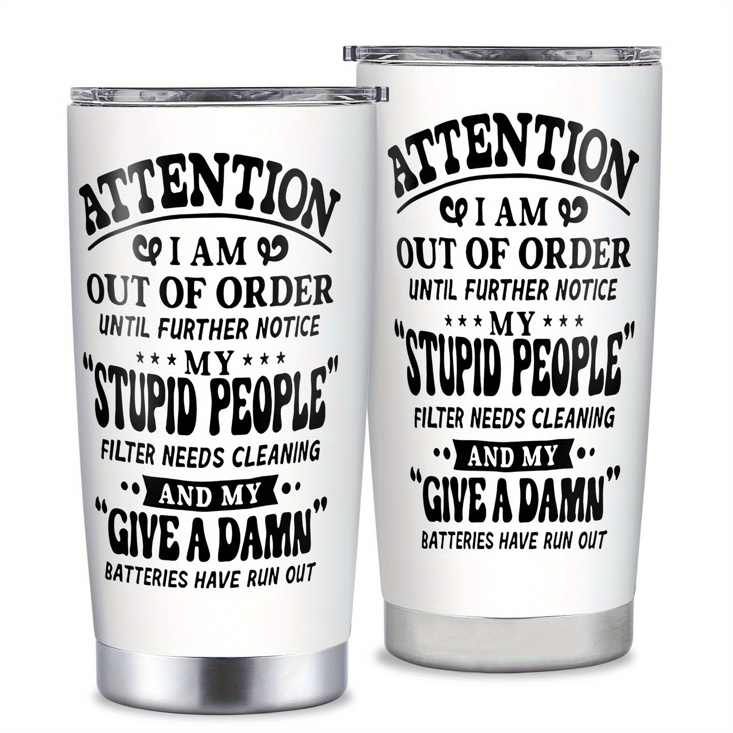 1pc/20oz Stainless Steel - Coffee Cup With Lid - For Women Men - Funny Joke Spoof Gifts-themed Water Cup - Christmas Gift For Adults - Gifts For Coworkers - Travel Must Haves - Funny Coffee Mug - The Perfect Gift For Friend O