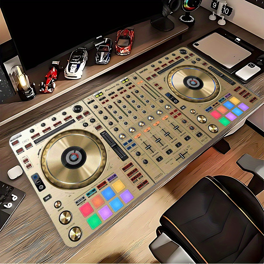 1pc Pioneer DJ DDJ-SZ Limited Edition Golden Controller Mouse Pad & Office Desk Mat - Vibrant Polyester Backing, Non-Slip Rubber Base, Ideal for Gaming & Office Use, Gaming Desk Mat | Vibrant Desk Decor | Durable Desk Mat, De