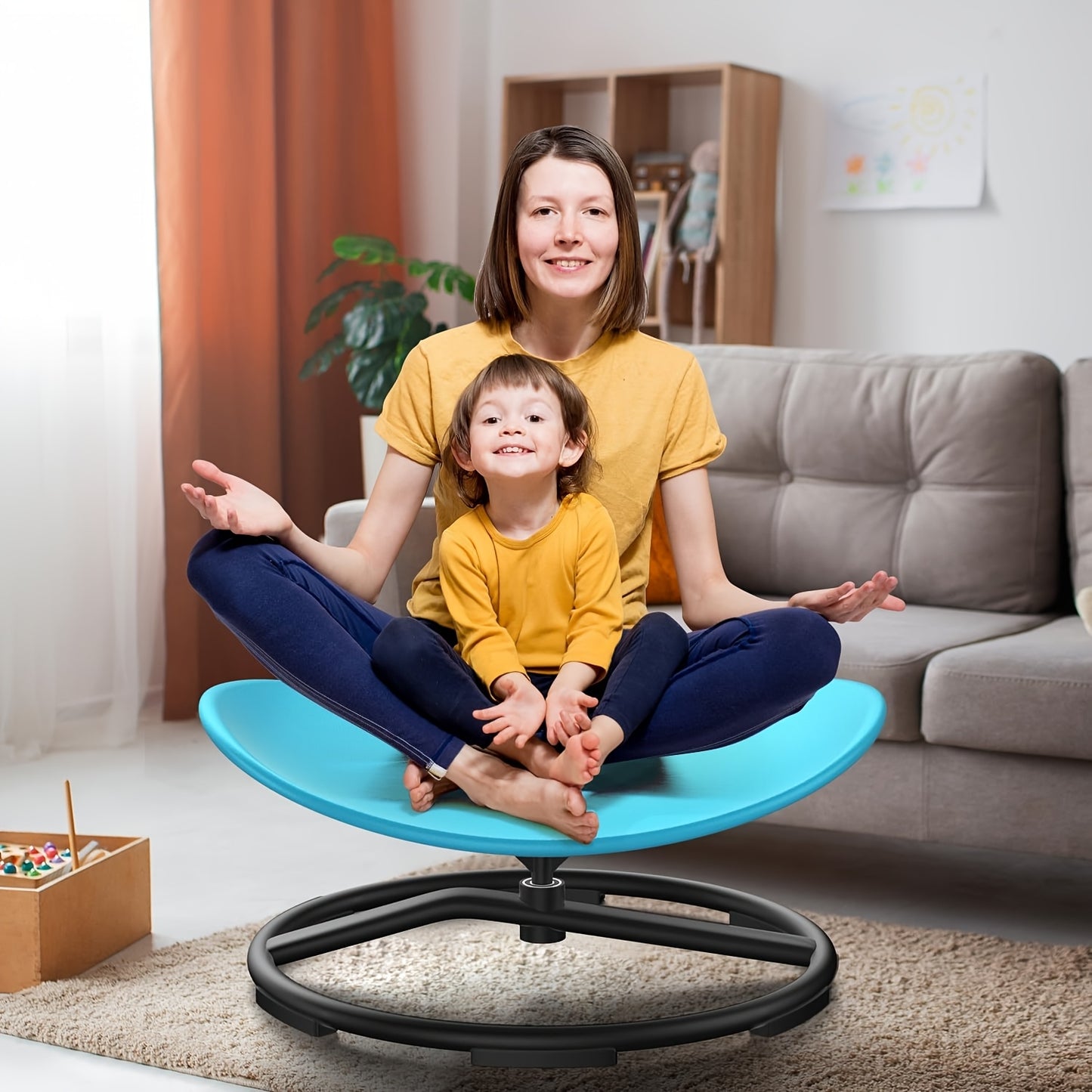 Swivel Chair For Autistic Children, Sensory Chair For Autistic Children 360 Degree Swivel Ergonomically Designed To Train Body Coordination, No Assembly Required, Non-Slip Designed Sensory Swivel Chair For Children, Easter Gi