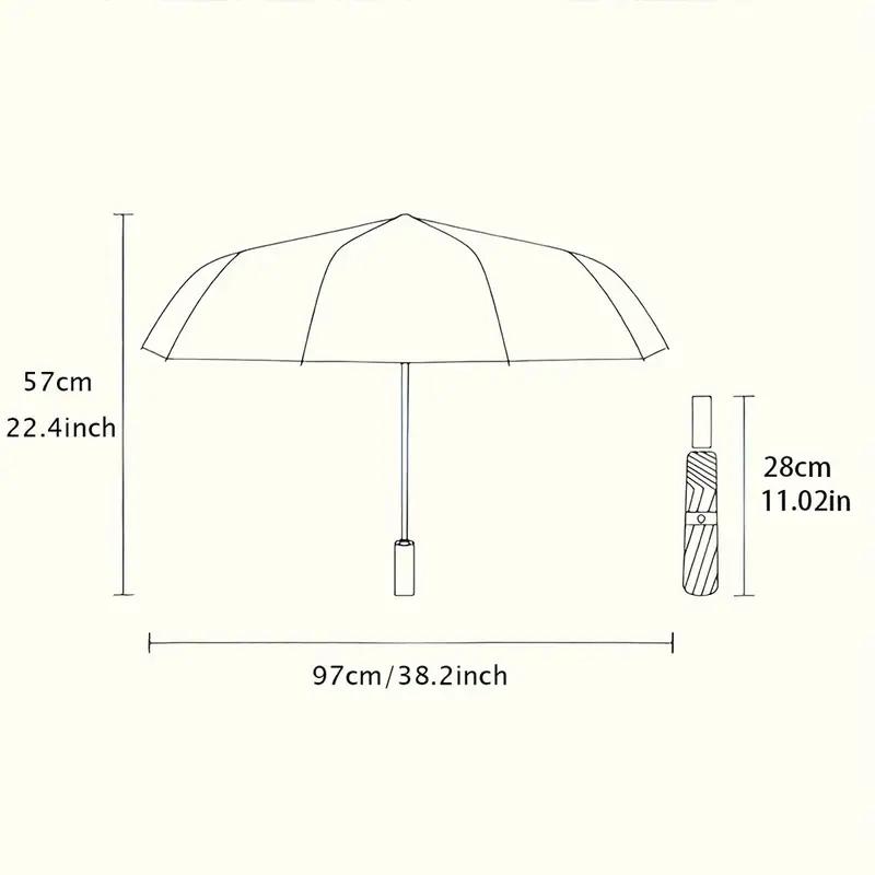 Automatic Open/Close Umbrella with 8-Rib Strong Canopy - Automatic Folding/Unfolding Compact Travel Umbrella, Automatic Self-Opening/Closing, Portable  Umbrella for Women & Men, Wind-Resistant for commuting, Outdoor, Gifts (A