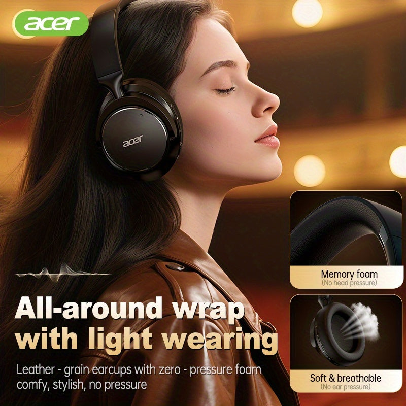 Acer OHR560 OWS Headset ACS panoramic sound shocking bass Ultra-long battery life Game low latency Comfortable to wear Portable and foldable Learning/Business/Travel/Sports/Phone/Music Halloween/Christmas Gift Recommendation,