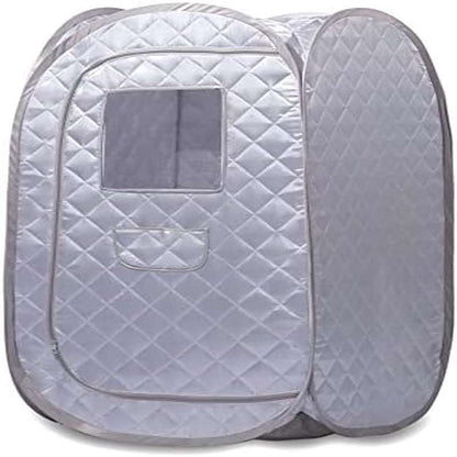 Smartmak Portable Sauna Tent | Foldable One Person Full Body Spa for Detox Therapy Without Steamer - Grey, Made of Polyethylene Terephthalate