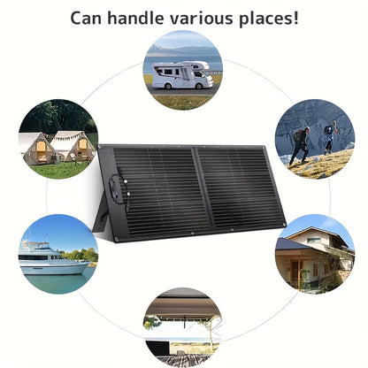 10pcs Adapter 100W/200W Solar Panel|1600W 1024Wh Power Station, LiFePO4 Battery UPS, Supports Series/parallel Connection, Widely Used In Solar Home Systems, 110V AC Socket And Multi-output LED Light, Suitable for Family Campi