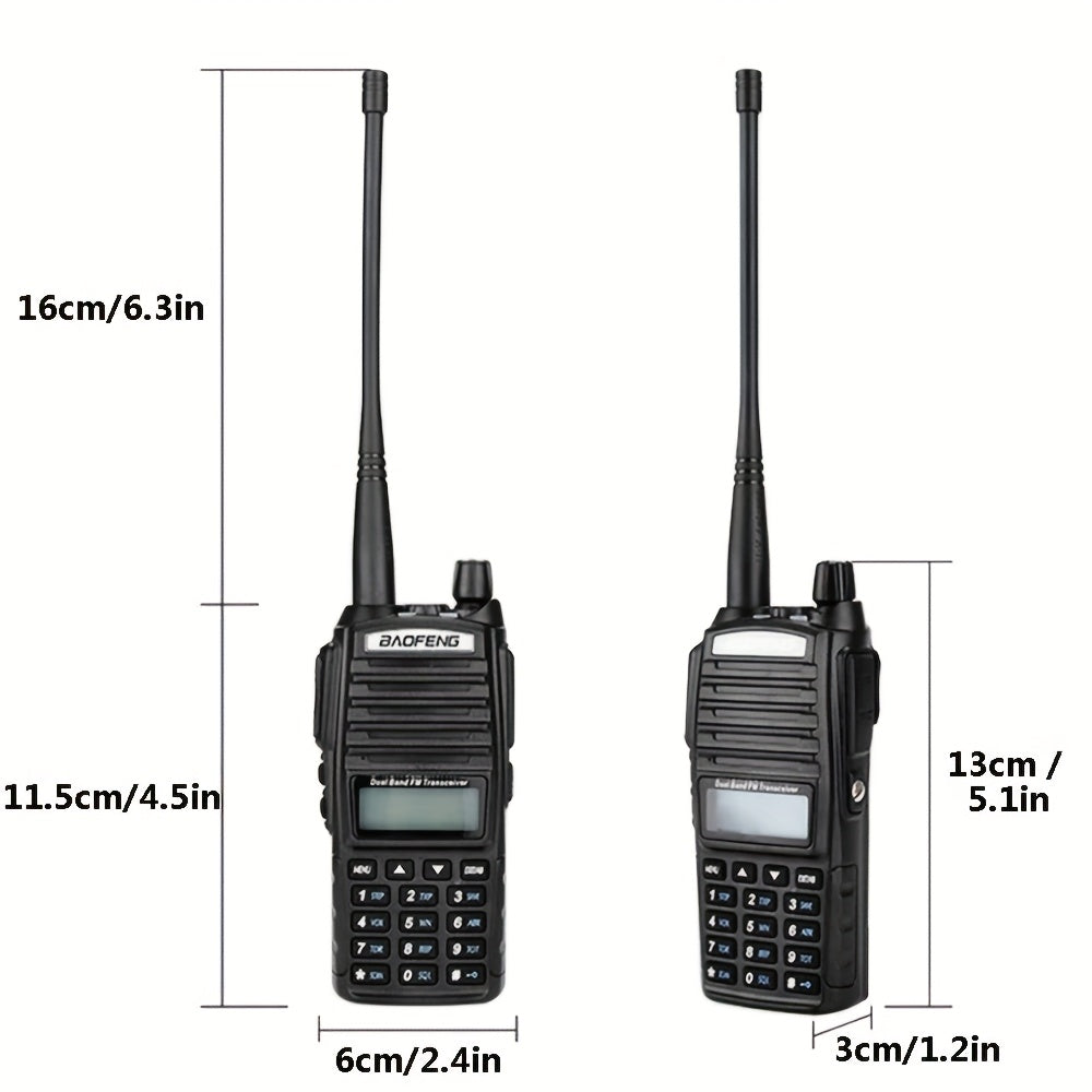 1pc Baofeng 5/8w Walkie Talkie Dual Band Ham Radio CB Amateur Portable Two Way Radio, Long Range UV-82 UHF VHF, Emergency Radio, Longrange Communication, Handheld Radio, Lightweight Radio, Sturdy Build, Reliable Performance,