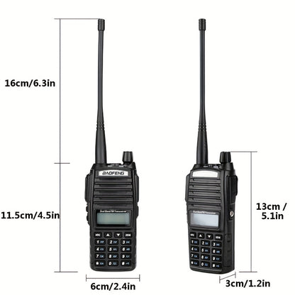 1pc Baofeng 5/8w Walkie Talkie Dual Band Ham Radio CB Amateur Portable Two Way Radio, Long Range UV-82 UHF VHF, Emergency Radio, Longrange Communication, Handheld Radio, Lightweight Radio, Sturdy Build, Reliable Performance,