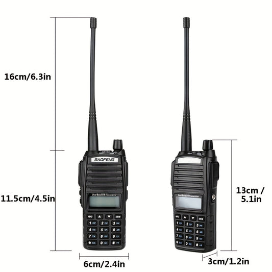 1pc Baofeng 5/8w Walkie Talkie Dual Band Ham Radio CB Amateur Portable Two Way Radio, Long Range UV-82 UHF VHF, Emergency Radio, Longrange Communication, Handheld Radio, Lightweight Radio, Sturdy Build, Reliable Performance,