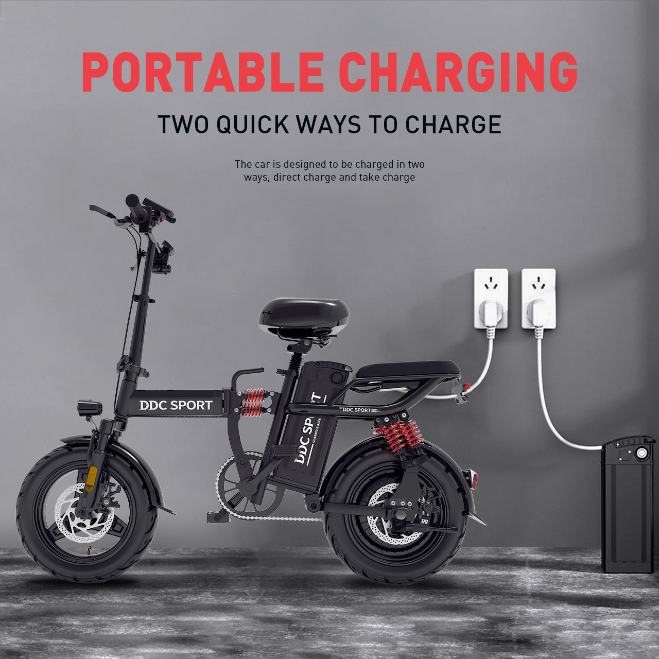 M1 Electric Bike For Adults,32 Miles Range,700W peak motor,20MPH Speed, 48V 20Ah Removable Battery, Dual Disc Brakes, Front And Rear Suspension & Commuter EBike, 14'' all-purpose tire, LCD Mileage Display